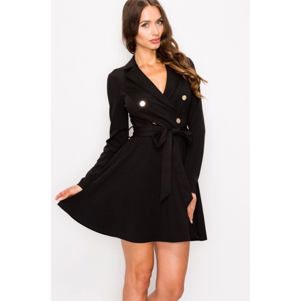 BLAZER DRESS - BLACK - Picture 2 of 5